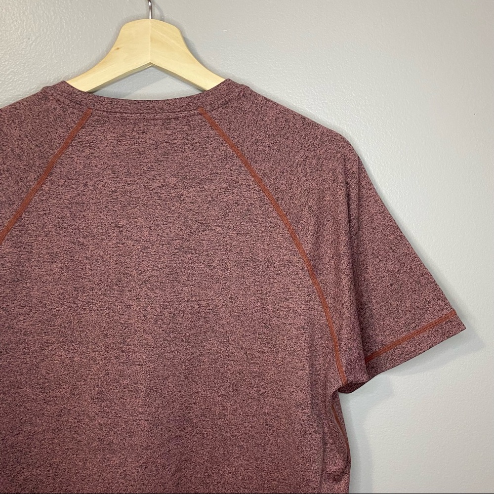 Men's Heathered Rust Performance T-Shirt - Picture 3 of 11